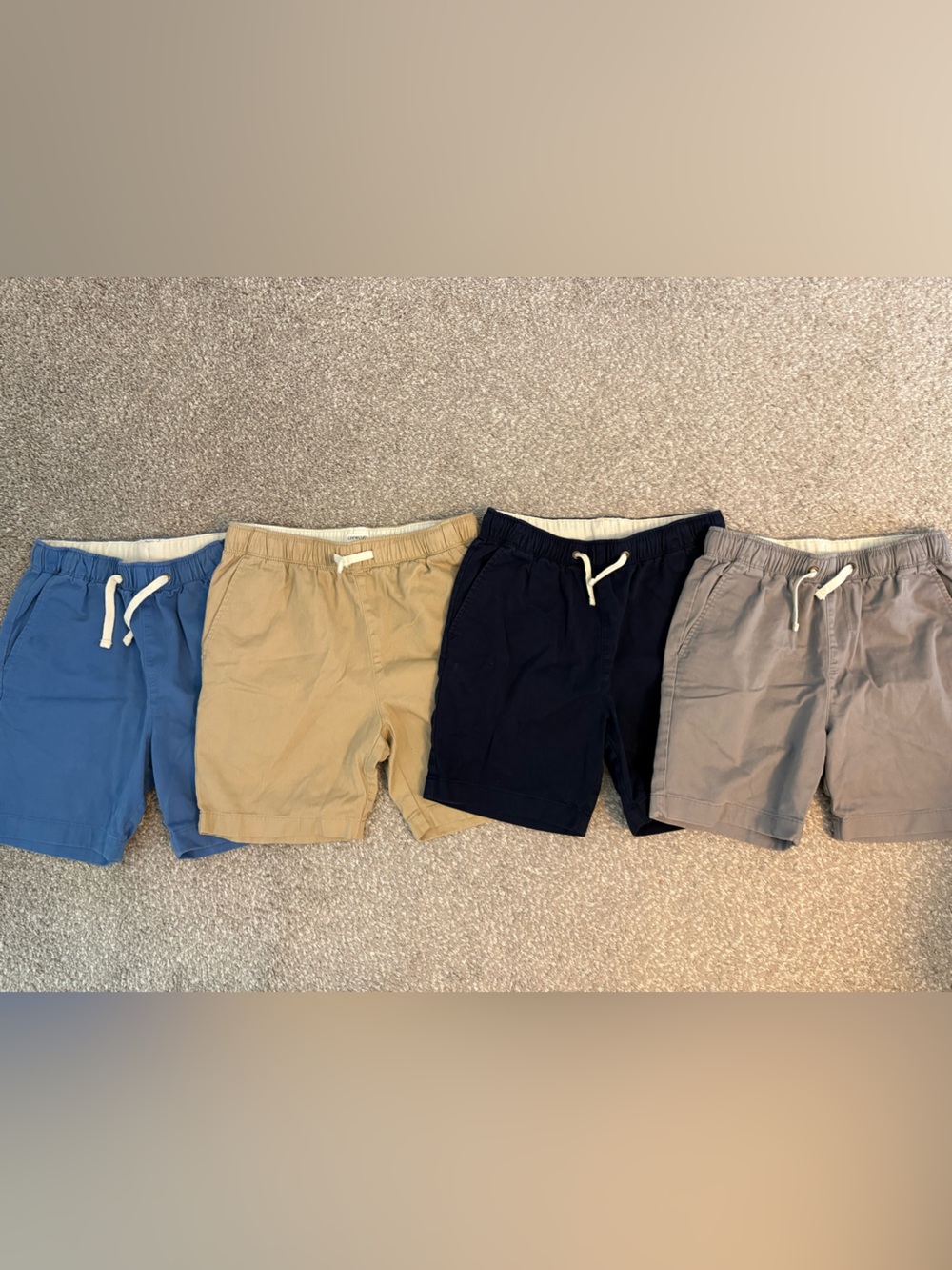 Crewcuts Boy’s Casual Drawstring Shorts in Blue, Khaki, Navy & Gray